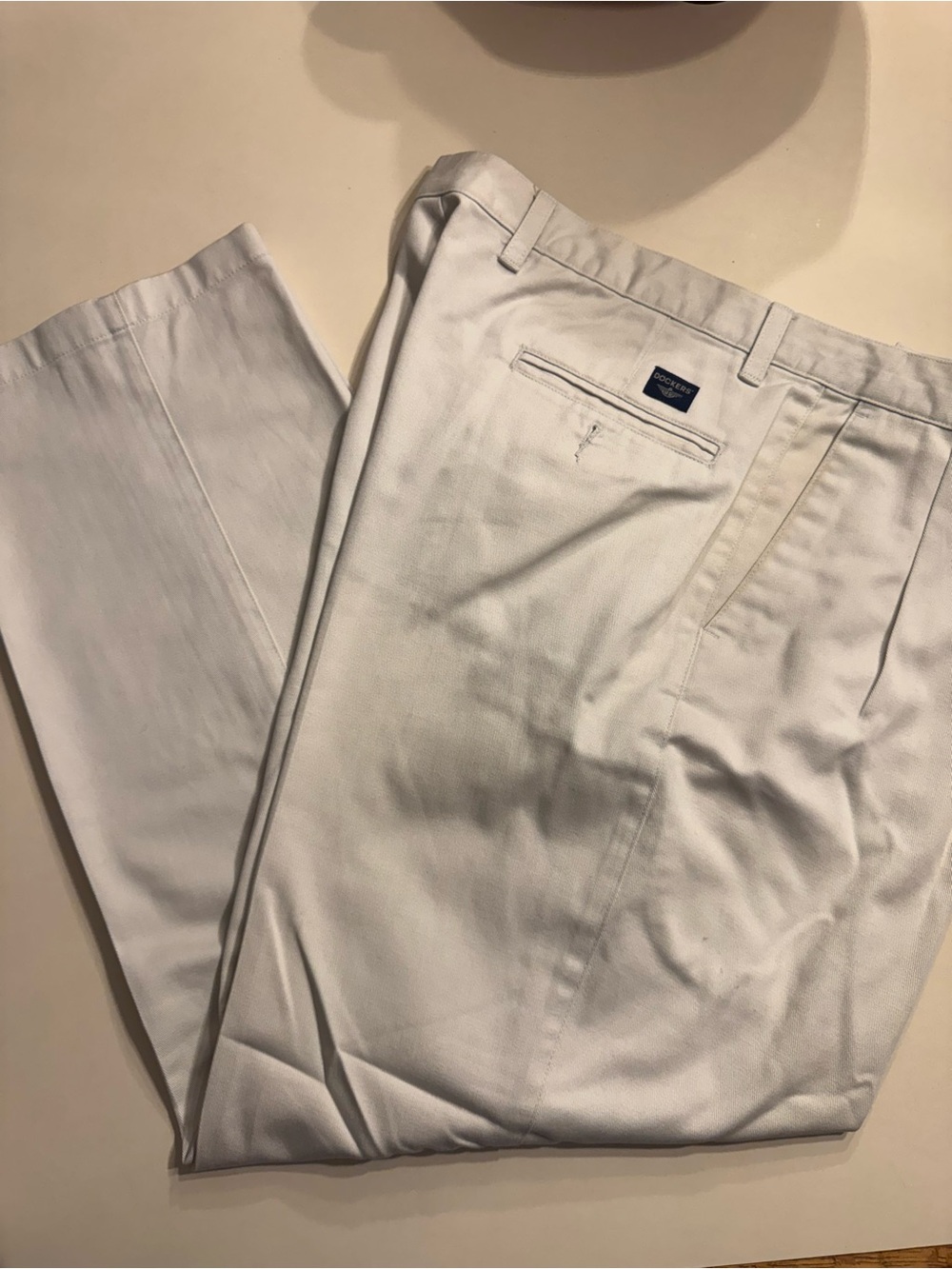Dockers Nice Pants Men’s 38x30 Light Stone Khaki Chino Pants 100% Cotton